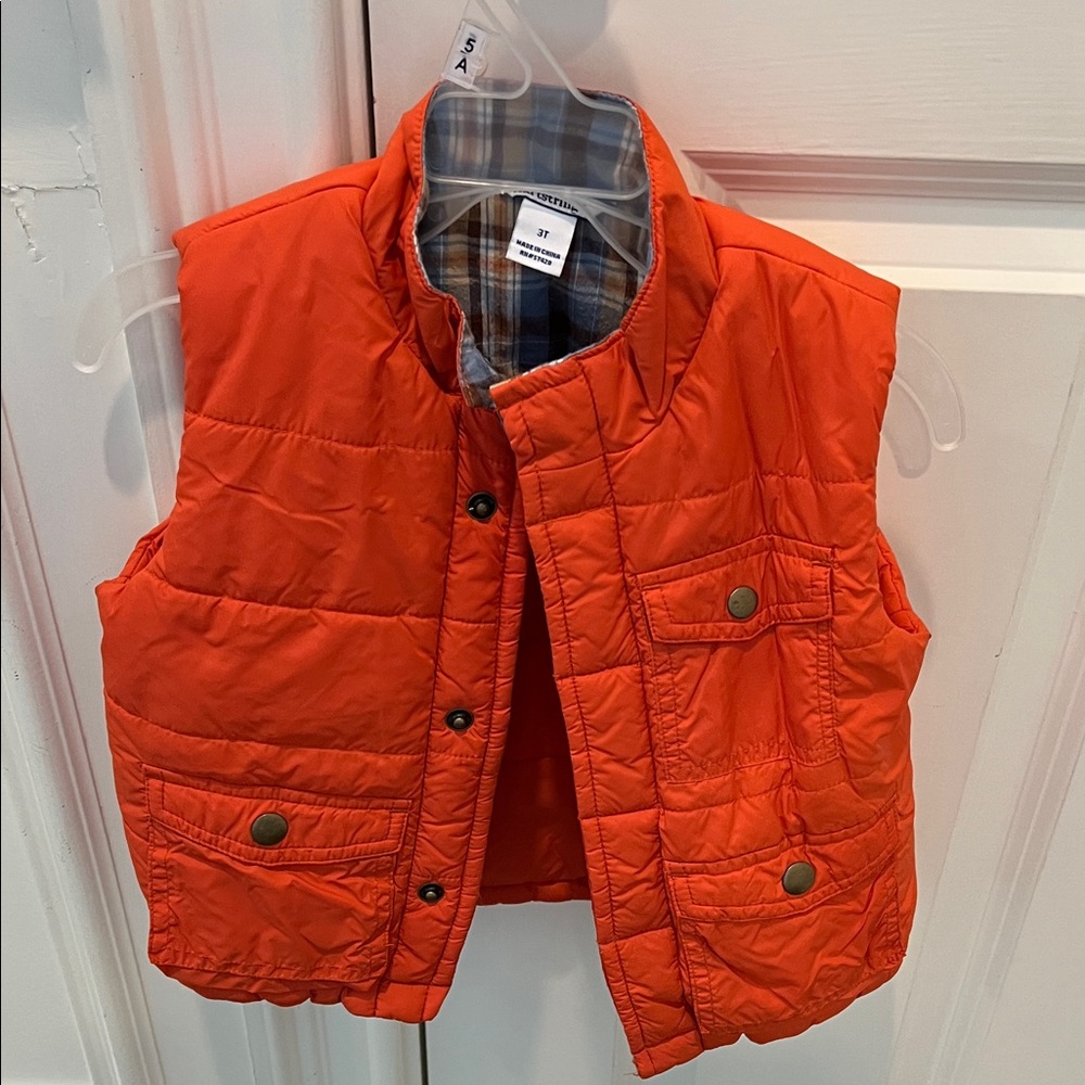Like new Heartstrings size 3T Orange Kids Puffer Vest